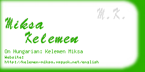 miksa kelemen business card